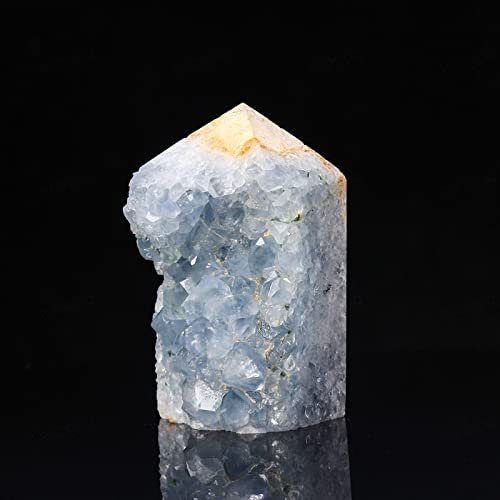 Geoda de celestita azul para decoración del hogar y meditación 4