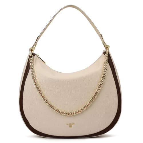Image of Da Milano Leather Shoulder Bag for Women - Brown (Large) (LB-00317OL)