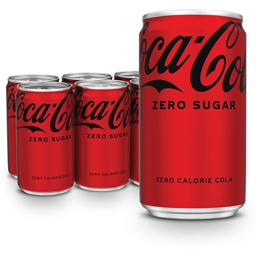 Coke Zero Sugar Mini-Can 7.5 fl oz, 6 Pack (Package May Vary)