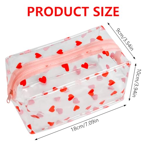 flintronic 3 Pcs Clear Pencil Case Large Pen Bag,Transparent Cosmestic Makeup Bags - Image 2