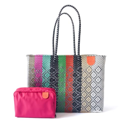 Maya Super Tote Bolso tejido de plástico reciclado miniatura 4