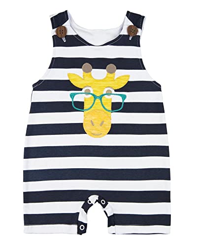 Macacão Romper Bebê Menino Sem Mangas Verão Suedine Listrado Bord...