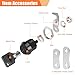 KOVOSCH 2 Pack Black Toolbox Lock with Keys, 5/8 Inch Keyed Alike Cabinet Tubular Cam Locks, Hook Cam for Harbor Freight Tool Cart, Zinc Alloy