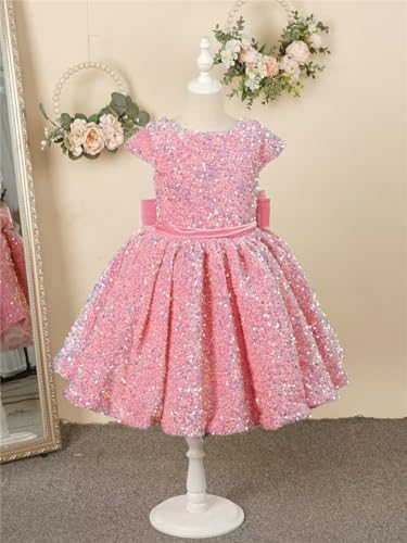 Tutu Pageant Gowns Sequin Flower Girl Dress Short Princess Dress Ball Gown3