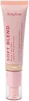 Base Líquida Soft Blend Ruby Rose Matte Média Cobertura Efeito Aveludado (F20, 30g)