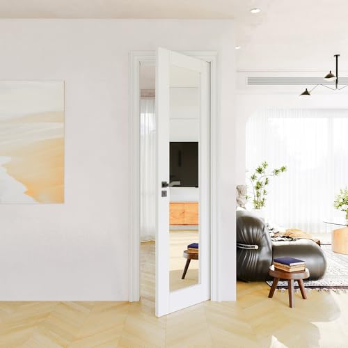 JUJUBON 24 x 80 One Side Mirror Slab Doors, Interior...