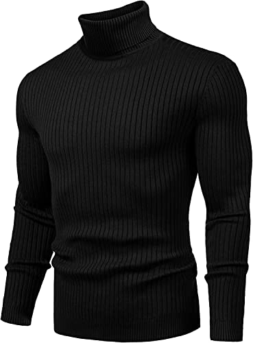 NORTHWIND Men's High Turtle Neck Cotton T-Shirt