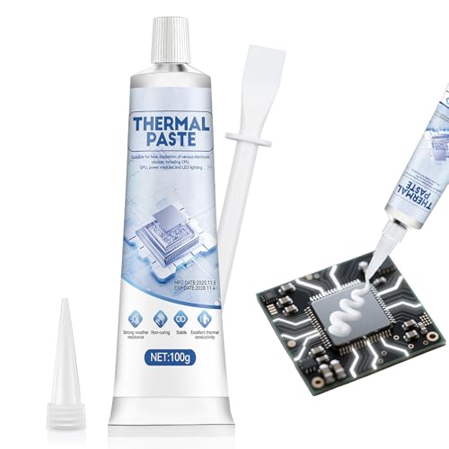 HONTAOK Pasta Termica Procesador, Thermal Paste, Pasta Térmica CPU, Posee una Excelente Conductividad Térmica, Adecuado para una Variedad Dispositivos, Incluyendo CPU, GPU Conjuntos Chips, 100ml