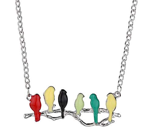 Vintage Retro Necklaces Women Drip Oil Birds Pendanties Long Chain Sweater Statement Necklace Jewelry Collier Bijoux Femme Kolye