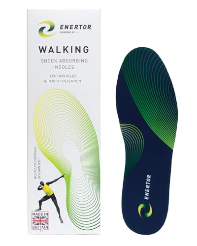 Image of Enertor PX1 Walking Insoles - Hiking & Standing, Full Length Orthotics, Shock Absorbing Technology - Foot and Heel Pain Relief - for Plantar Fasciitis, ation, Arch and Flat Feet Support, US Mens 10-11