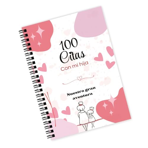 Ljmyy Diario de recuerdos para madre e hija en español, cuaderno de 100 momentos especiales para diario y dibujo