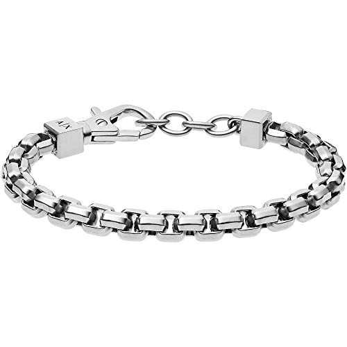 Armani Exchange Armband Für Männer, L 24mm X B 15,5mm X H 6,2mm Silber Edelstahlarmband, AXG0045040