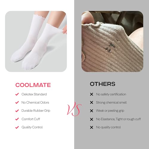Image of CoolMate Pilates Socks with Grips for Women, Non Slip Yoga Socks