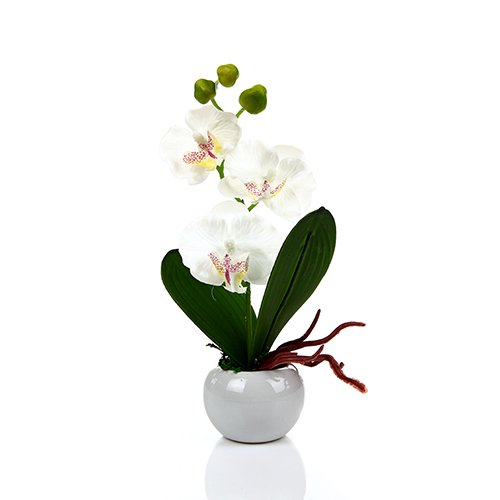 Artificial Mini White Orchid Plant