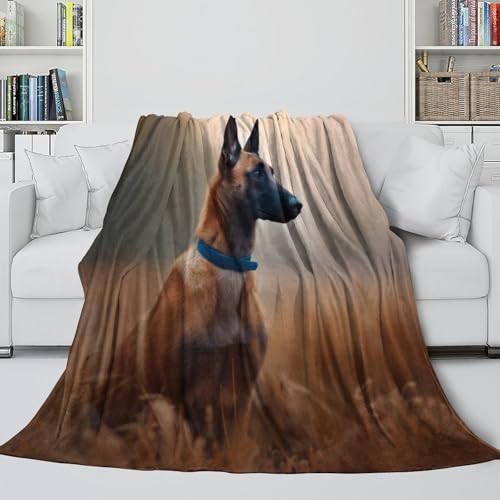 Couverture lit microfibre 60x80inch avec grand portrait de chien - 6