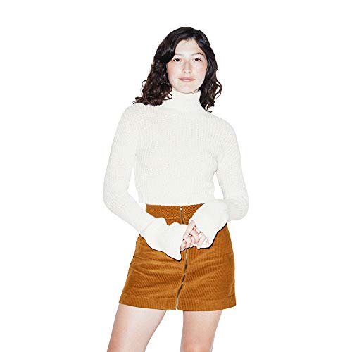 American Apparel Women's Fisherman Bell Sleeve Sweater, Ivory, Small #TOP1