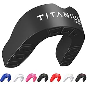Titanium Sports Premium Mouth Guard – Slim Fit Sports Mouth Guard with Case – Gum Shield for Jaw Protection in Contact…