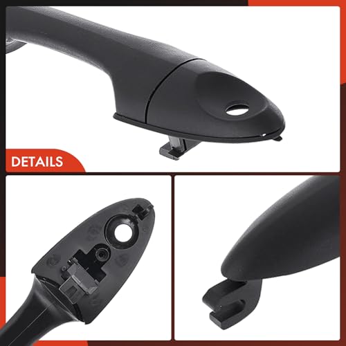 A-Premium Front Driver or Passenger Side Exterior Door Handle with Keyhole Compatible with Ford Focus 2000-2007, with Cover and Pad, Textured Black, Replace# YS4Z-5420966-AAA by A-Premium - Used condition - Image 7