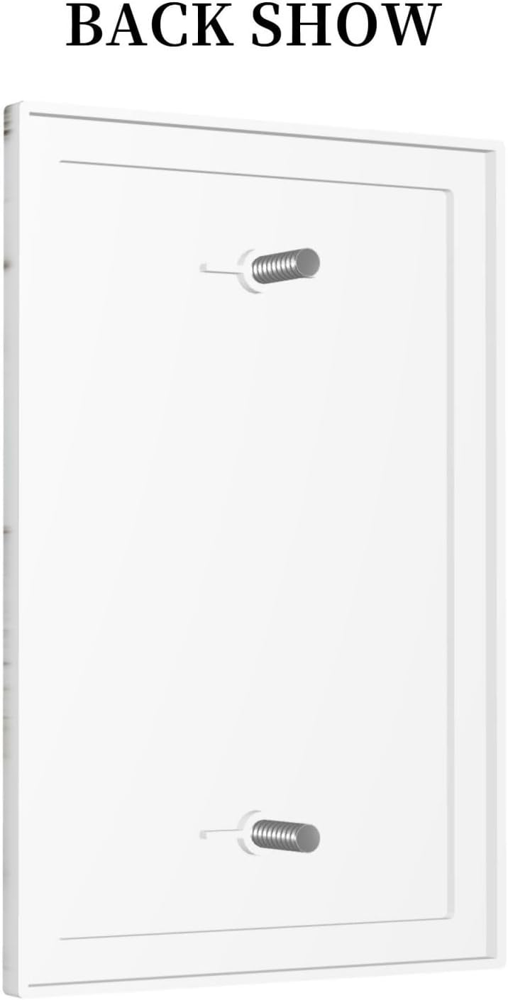 Light Switch Covers Witch Modern Luxury White & Gray Marble Design Decorative 1 Gang No Device Wall Plate Single Blank Wallplate Living Room Kitchen Decor