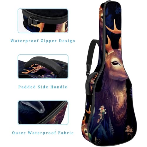 Sac pour guitare étanche de 101,6 cm à motif cerf multicolore