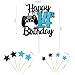 Joyeah Happy 14th Birthday Cake Topper Glitter Video Game Cake Pick Game On Cheers to 14 Years Cake Decoration for Game Theme Happy 14th Birthday Party Supplies Blue