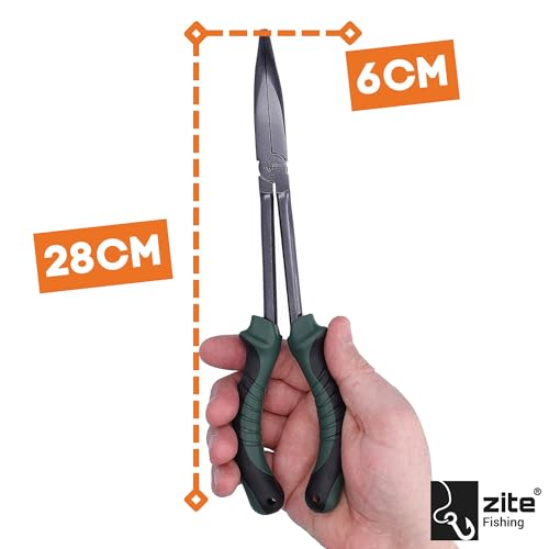 Angelzange Zite Fishing Hakenlöser-Zange gebogen 28 cm
