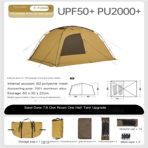 Carpa para camping para 2 personas ligera y espaciosa miniatura 6