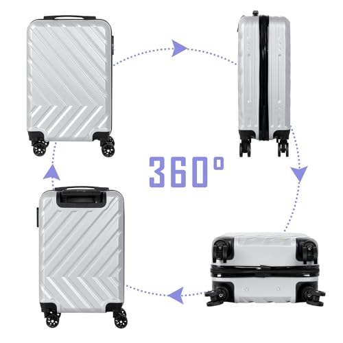 Lightweight 20-Inch Carry-On Luggage - Durable Hardshell Design, 360° Spinner Wheels for Easy Travel4