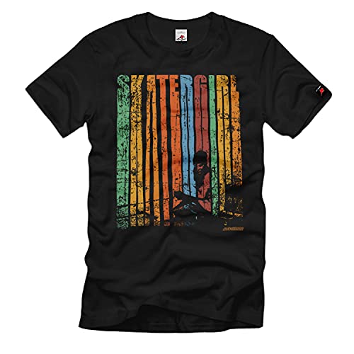 T-shirt de sport pour femme style années 80 noir ample SkaterGirl 37029