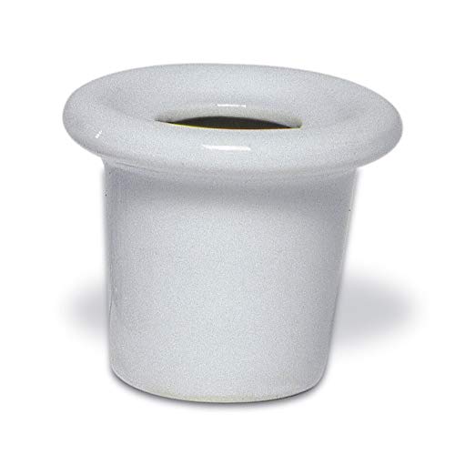Jacques Herbin - Ref 24000T - Round Porcelain Inkwell Pot - White Ceramic -Suitable for Use with Reeds, Brushes, Feathers or Glass Pens - 3cm Diameter