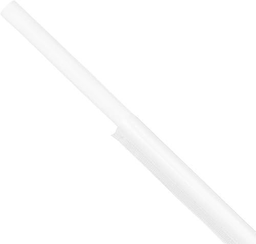 Miniatura 6 de Karat C9060s - Pajitas Boba de 9 pulgadas (0.394 in de diámetro), pajitas desechables de corte diagonal, envueltas en poliéster, color blanco, caja