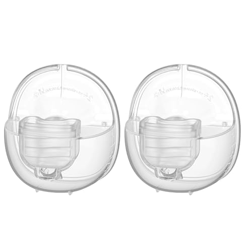 Image of PDFans Wearable Breast Pump Accessories Replacement Parts Milk Collector Cup Flange 24mm Compatible with Mommed TSRETE S21/S19/S18 Pump, 2 Sets, Bonus Duckbill Valve&Silicone Diaphragm