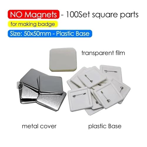 ʃobW[J[A 50 ~[g`obW{^[J[ × ~[guNobW{^i DIY 쐬①Ƀ}OlbgobW/sZbg(100Set 50x50mm Parts)