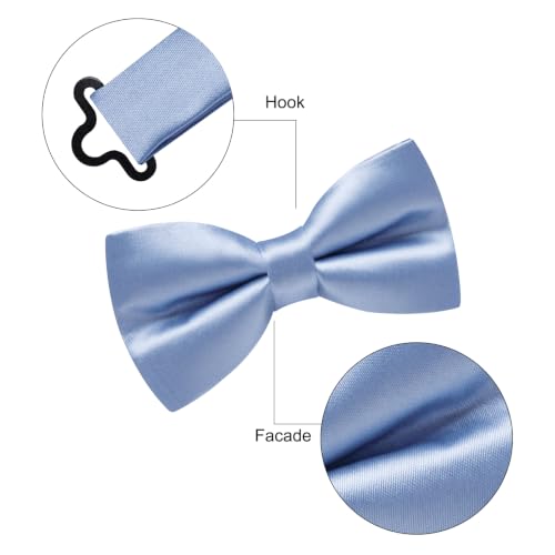 Image of YourTies Bow Ties for Men Pre-Tied Adjustable Bow Tie Coloful Satin Bowtie