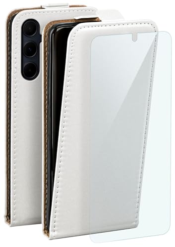 Protection 360 Samsung Galaxy A35 5G moex étui à rabat blanc anti-choc et film