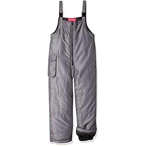London Fog Girls' Big Classic Snow Bib Ski Snowsuit, Grey, 7/8 Cover