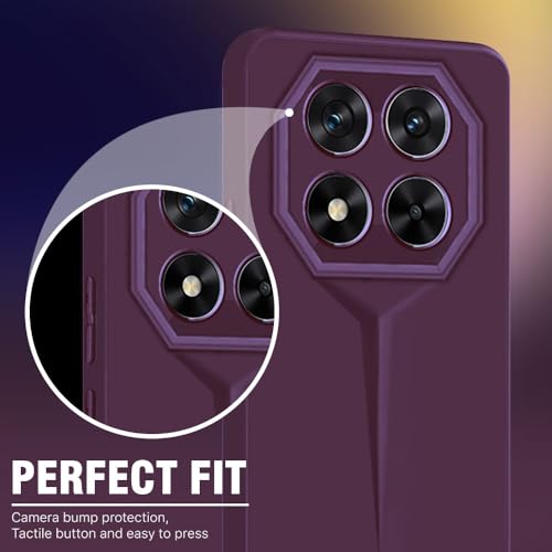 Image of WOW IMAGINE Back Cover for Redmi Note 14 Pro 5G | Poco X7 5G | Blade Series Ultra Thin Case with Lightweight Design | Camera Protection | Soft Matte Silicone Flexible Mobile Case - Purple