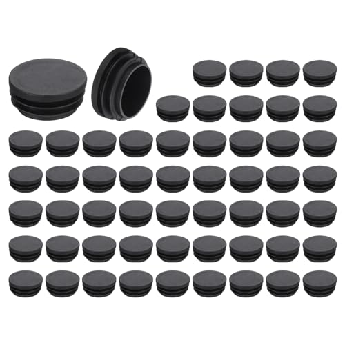 uxcell Round Plastic Plug,38mm(1.5") OD Furniture Leg Pipe Insert 56Pcs