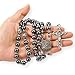 Nazareth Store Saint Michael Rosary Black 10mm Hematite Beads Prayer Necklace Metal Mystery Beaded Men Rosary with Silver Crucifix