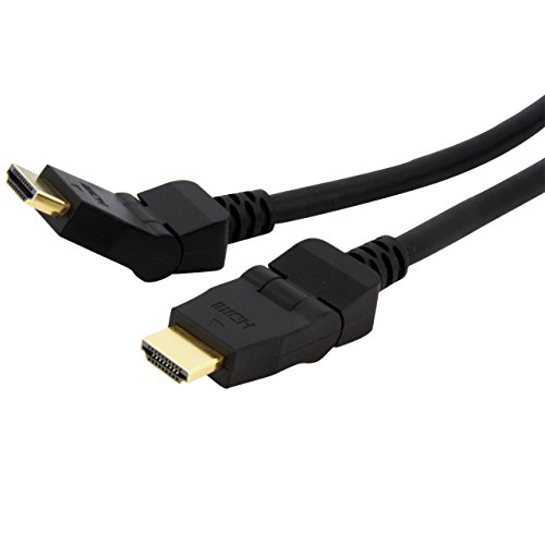 Startech.com 6Ft Swivel Hdmi Cable, 4K High Speed Rotating Hdmi Cord, 4K 30Hz Uhd Hdmi, 10.2 Gbps, Hdmi 1.4 Video, Hdcp 1.4, M/M Pivot Cable With 180° Swivel Connector, Hdmi To Hdmi Cable (Hdmirotmm6) #TOP3