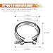 3 Inch Car V Band Clamp, Stainless Steel V-Clamp for Flange Kit, Exhaust Pipe Clamp, Automotive Exhaust Clamp Replacement Accessories for Downpipes, Exhaust Systems (2PCS, 3.0