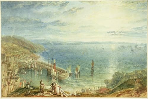 Affiche toile William Turner Brixham à Torbay Reproduction d'Art Portrait 60x90