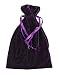 Velvet Jewelry Bag, Soft Drawstring Pouch, Tarot, Dice, Rune or Card Gift Bag, Small 4" x 6" (Purple, 1 Pack)