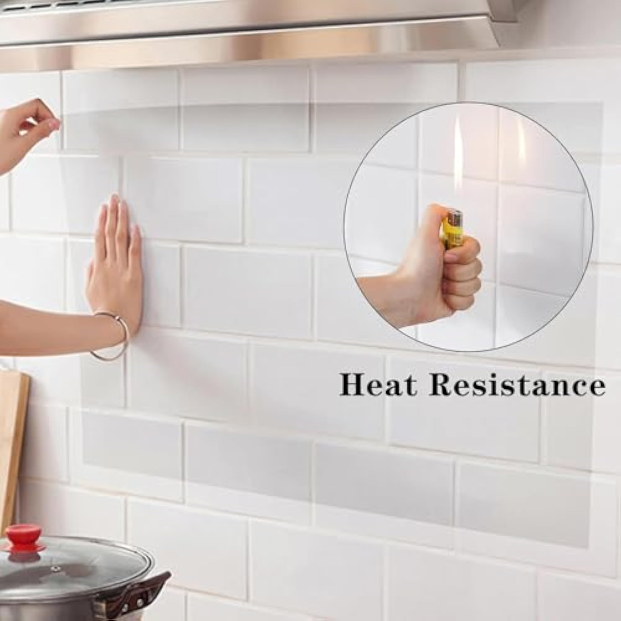 Clear Oil Proof Wallpaper, Kitchen Backsplash Protector