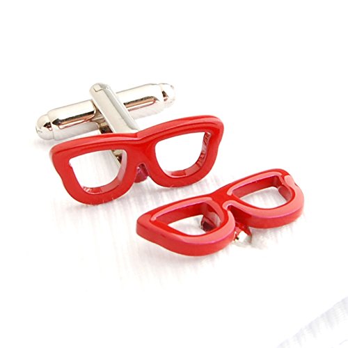 Novelty Red Glasses Cufflinks for Men-image-45