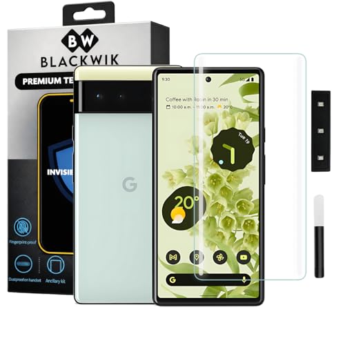 Image of Blackwik Premium Curved UV Tempered Glass For Google Pixel 6 Pro Cellphone (Transparent, Pack Of 1) Advanced Border Less Full Screen Coverage UV Screen Protector Guard With Installation Kit