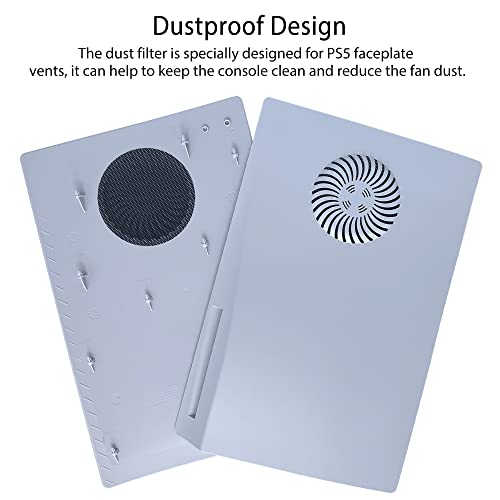 PS5 フェイスプレート 冷却孔ダストフィルター付 ディスク版用 DOBEWINGDELOU PS5 フェイスプレート コンソールカバー 交換用 サイドプレート シェル 防塵 アクセサリー ABSケース ブ白