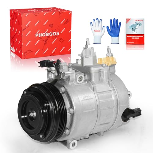 PHOBOOS A/C Compressor with Clutch Compatible with Ford Fusion 2013-2020, Ford Edge 2016-2018, Lincoln MKZ 2013-2018, 1.5L/2.0L/2.5L. Fast Cooling, Low Noise, Easy Installation, Ref. CO-29119C, 198356