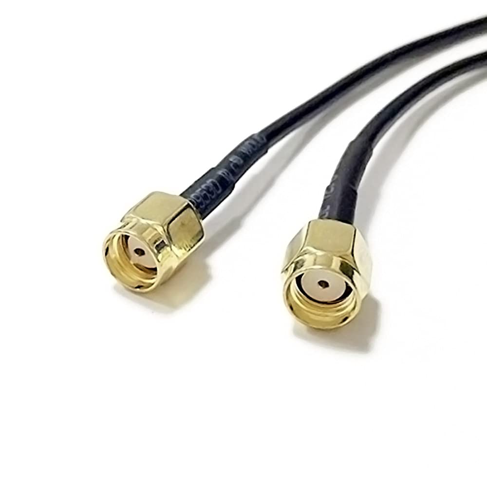 Câble RP-SMA mâle vers RP SMA mâle à broche femelle RF coaxial RG174, câble d'extension d'antenne RF Wifi (25 m)