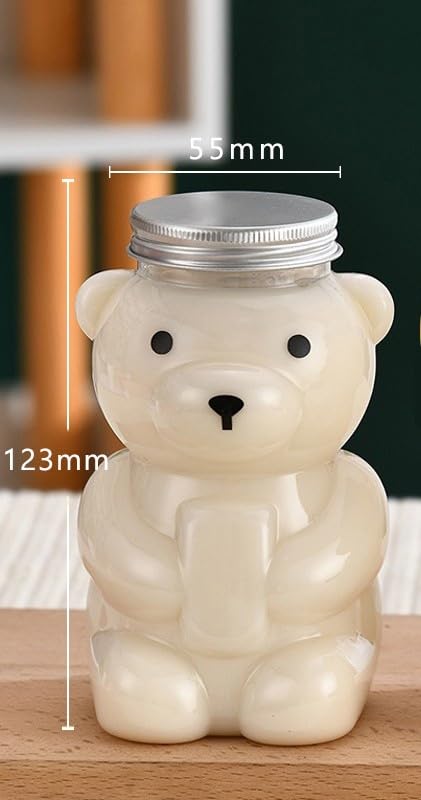 Amazon | 透明ドリンクボトルキャップ付き くまちゃんドリンクボトル